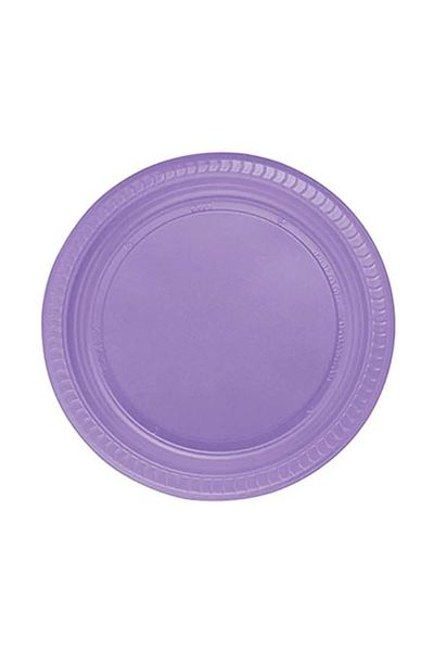 Party Fantasy Plastic Plate 25 Pieces Purple Disposable Plate 22 Cm Birthday Party Plate