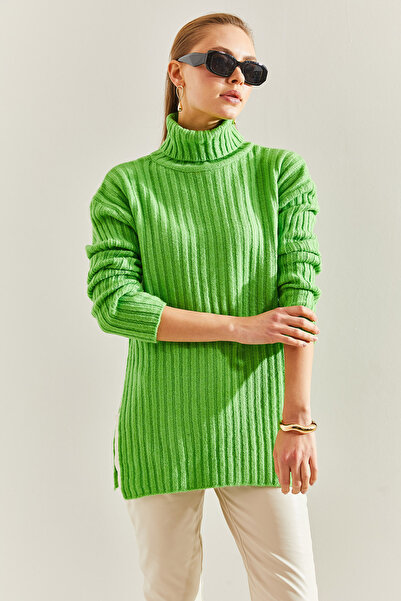 Bianco Lucci Γυναικείο πλεκτό φόρεμα με ζιβάγκο