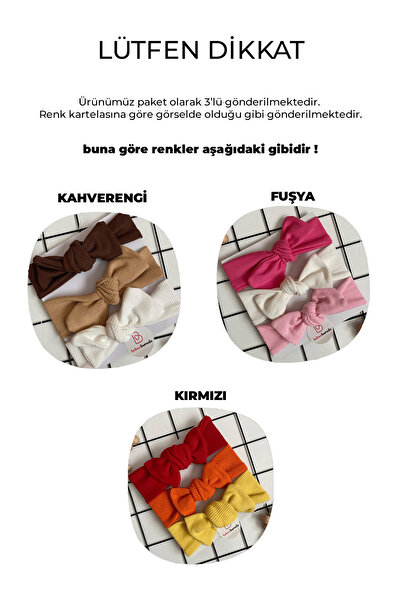 BEBECİBURADA Κοριτσάκι Bebeci Τριπλή κορδέλα μαλλιών