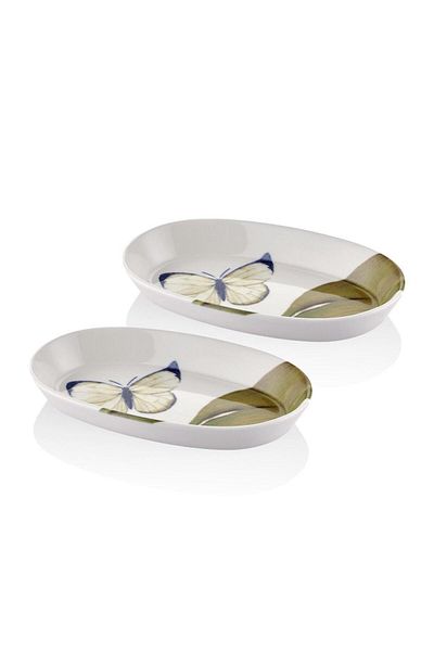 The Mia Blanche Pit Serving Plate Set of 2 26x15 Cm Bln0009