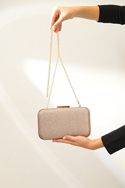 ROZA CANTA Γυναικείο βραδινό φόρεμα Powder Kumsim Τσάντα Portfolio