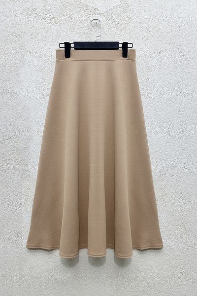 MODAQU Lycra Crepe Fabric Kiloş A-vonalú szoknya - Mink