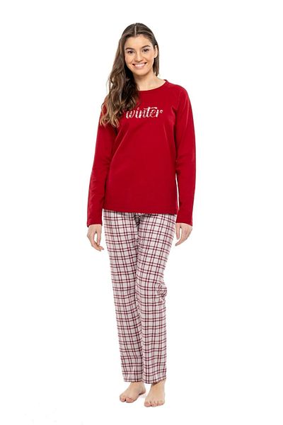 Mod Collection Crew Neck Checked Pajama Set