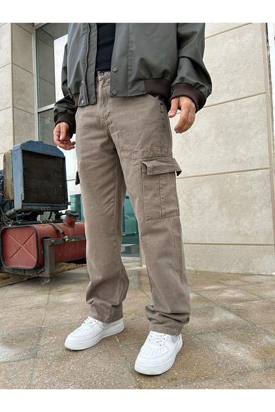 XPUPPETWEAR Χάλκινο Cargo Baggy Παντελόνι με αντίστροφη ραφή