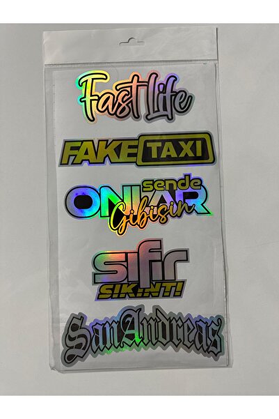 Hologram Kart HOLOGRAMLI ARABA ARKA CAM YAZILARI YENİ