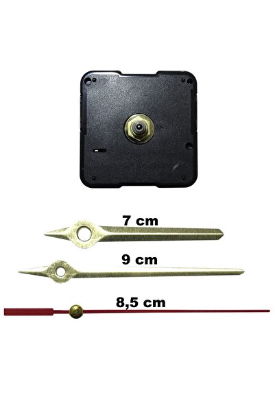 aladepo Duvar Saati Mekanizması Akar Sessiz 1. Sınıf Askısız 14mm Gold - Kırm...