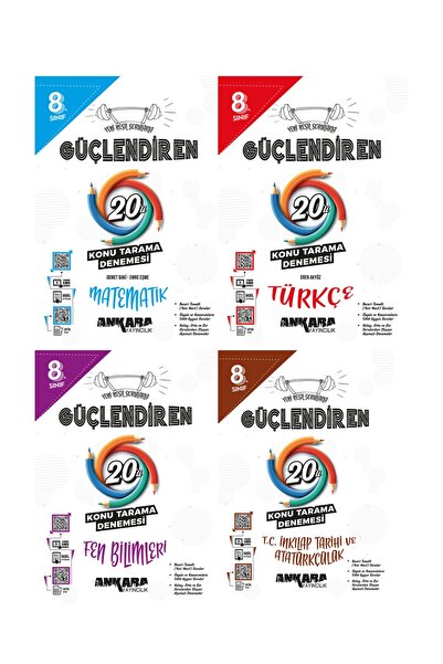 Ankara Yayıncılık 8.? ?Sınıf Güçlendiren 4 Kitap Konu Tarama Branş Denemesi S...