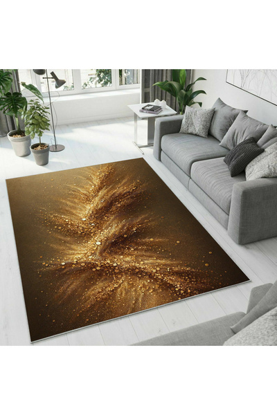 Colorix Carpet Dijital Baskı Dekoratif Kaymaz Taban Antibakteriyel Yıkanabili...