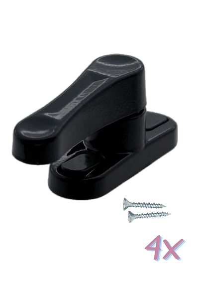 Pandogo Black Pimapen Window Lock Keep Thieves Away Protect Your Children 4 Pcs