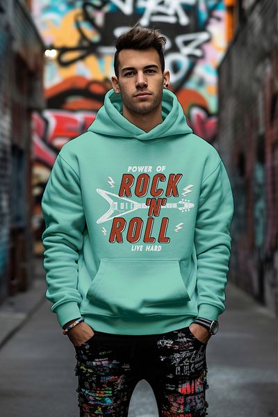 ADABEBEK Φούτερ Rock'N Roll Style Relaxed Cut Oversize
