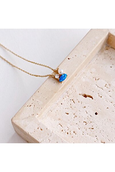 Boise Atelier Pearl Opal Steel Necklace
