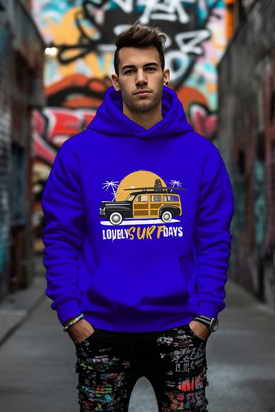 ADABEBEK Υπέροχο Surf Days Style Relaxed Cut Oversize φούτερ
