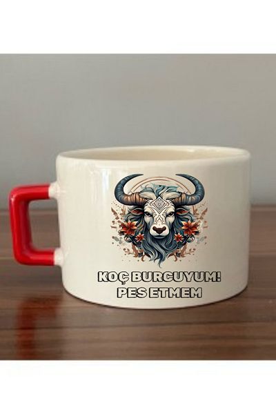lili hediyelik Aries Zodiac Sign Printed Cup Ceramic Mug - Ceramic Tea, Coffee Gift Cup