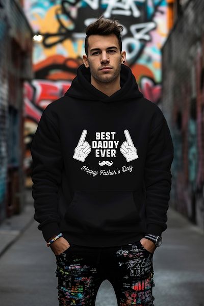 ADABEBEK Φούτερ Bast Daddy Ever Style Relaxed Cut Oversize