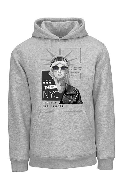ADABEBEK Φούτερ με στάμπα New York Relaxed Cut Oversize
