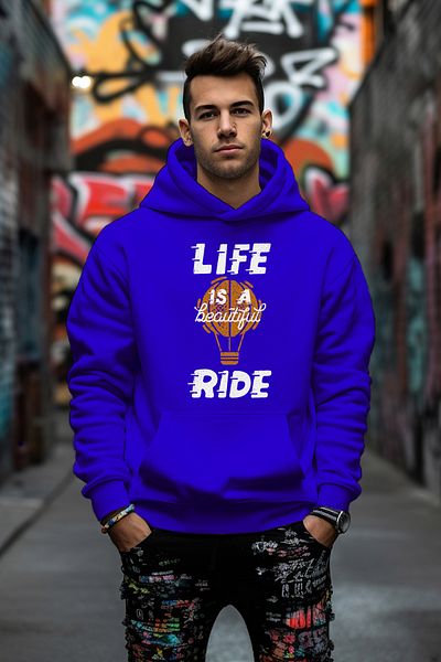 ADABEBEK Life Is A Beautiful Ride Style Relaxed Cut Oversize φούτερ