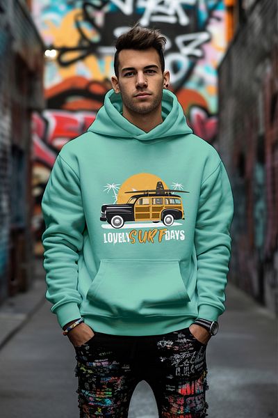 ADABEBEK Υπέροχο Surf Days Style Relaxed Cut Oversize φούτερ