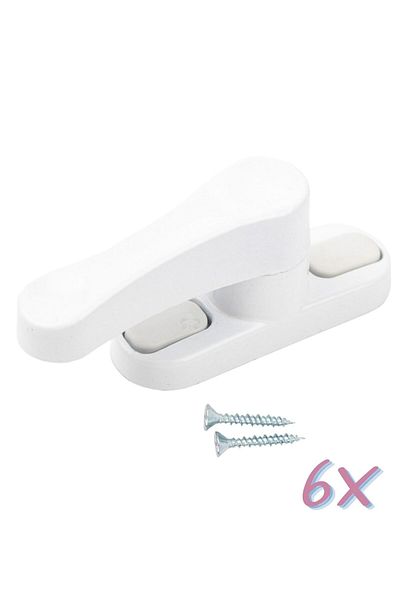 Pandogo White Pimapen Window Lock Keep Thieves Away Protect Your Children 6 Pieces