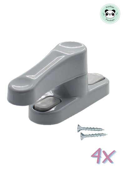 Pandogo Gray Pimapen Window Lock Keep Thieves Away Protect Your Kids 4 Pieces