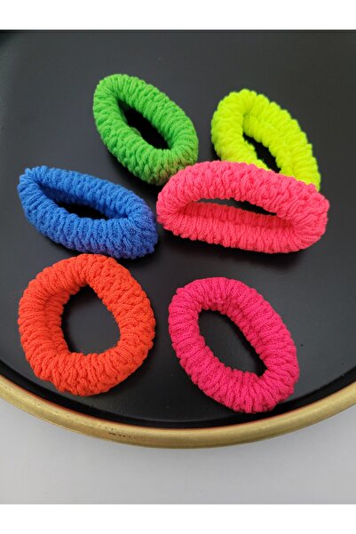 GÜLPEŞE 6 ADET EKSTRA KALIN LASTİK TOKA SAÇ BAĞLAMA TOKASI