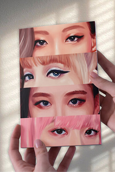 Namgo Blackpink Gözler Hediyelik Tuale Kapaklı Çizgisiz A5 Defter (50 Sayfa)