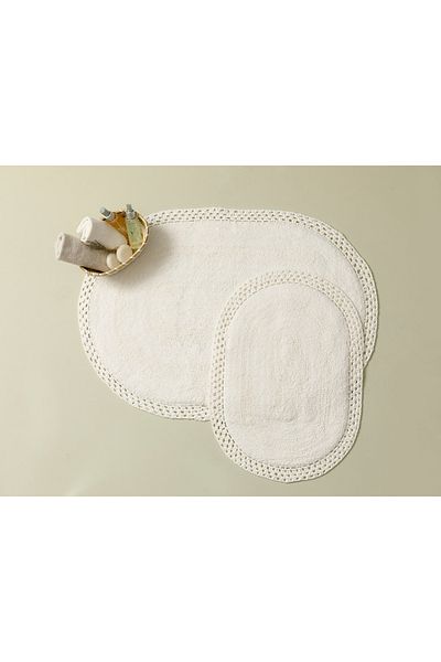 English Home Set covorașe de baie din bumbac Polin 2 piese 60x90cm+40x60cm Ecru