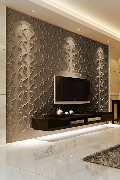 Duvarım 3 Boyutlu Boyanabilir PVC Duvar Paneli Safran (50-50 cm 4 adet-1 metrekare)