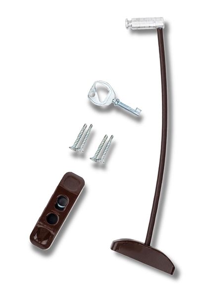 Pandogo Dark Brown Premium Window Lock for Child Safety Easy Installation Long Lasting 1 Piece