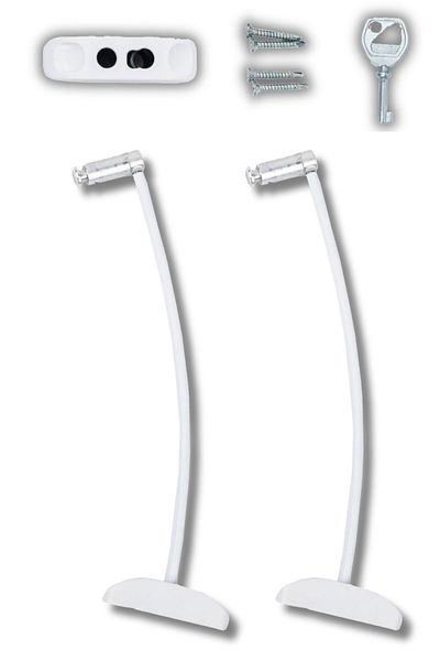 Pandogo White Premium Window Lock for Child Safety Easy Installation Long Lasting 2 Pieces