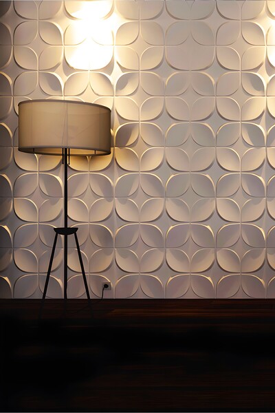 Duvarım 3 Boyutlu Boyanabilir PVC Duvar Paneli Flora (50-50 cm 4 adet-1 metrekare)