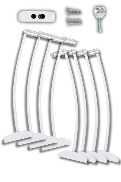 Pandogo Premium Window Lock for Child Safety Easy Installation Long Lasting 8 Pieces