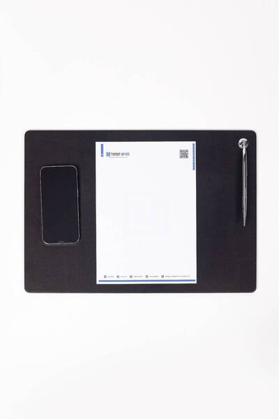 Turgut Office Caiet de ședințe Sumeni negru cu pix, Caiet de ședințe cu pix