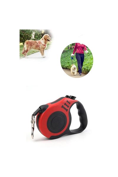 Hediye Rüzgarı 3 METRE BONE PATTERNED ROLLER CASE DOG COMBINATION STRAP AUTOMATIC STRAP