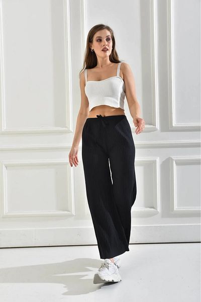 Melff Women's Ribbed Fabric Ribbed Trousers