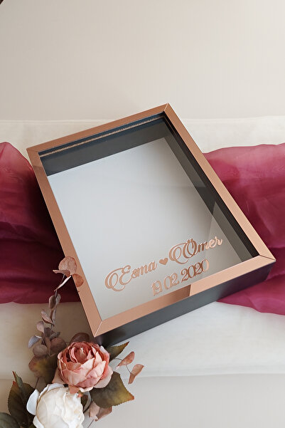 Verda Çerçeve 30x40 Cm 7 Cm Derin Siyah-rose Gül Anı Çerçevesi! Gül Kutusu-hk...