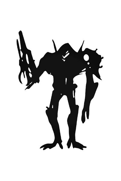Nigomigo Alien Robot 1217 Sticker Car Auto Rigging Wall Sticker 20 cm