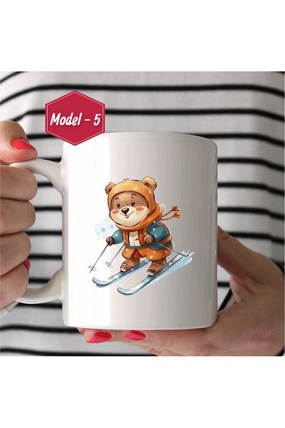 E-Hediyeci Cute Design Mug Cup for Birthday Gift for Friend, Lover - WINTER SERIES
