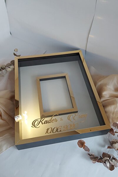 Verda Çerçeve 40x50 Cm Siyah-gold Fotoğraf Bölümlü Anı Çerçevesi! Ledli Ve Is...
