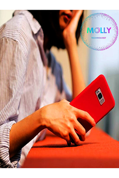 Molly Samsung Galaxy S8 İçin Gece Mavisi Liquid İçi Kadife Silikon Kılıf (Uyumlu)