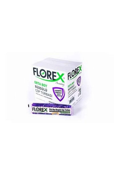 Florex ( 1 PC ) Florex 403 Lavender Scented Drawstring Medium Size Garbage Bag 55X60Cm 25 Rolls (1 Roll 10 Pieces)