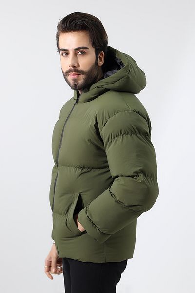 GAREN Unisex Oversize Hooded Waterproof Water Repellent Coat Coat Crinkle