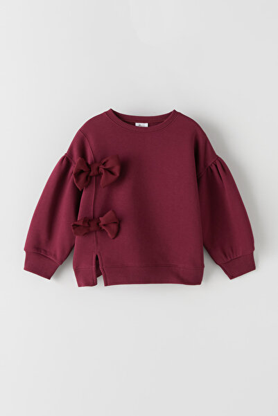 zeyderkids Girl's Bow Sweatshirt