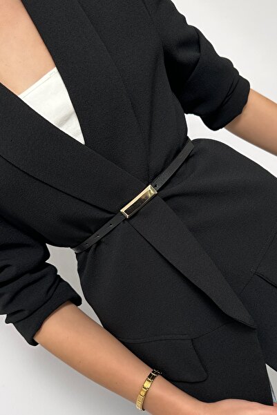 LİA KEMER Kadın İnce Tokalı Kemer Ceket Kemeri Elbise Kemeri Bel Kemeri