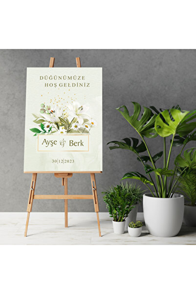 Partini Tasarlat Kişiye Özel Hoşgeldiniz Karşılama Panosu - (DÜĞÜN-NİKAH-NİŞA...