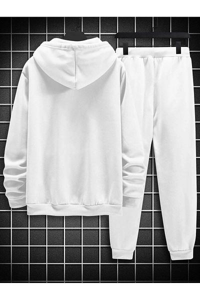 MOONBULL Trainingsanzug-Set mit Kapuze und Paris-Print für Herren