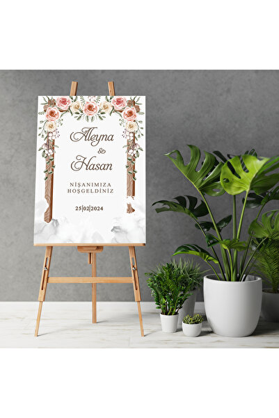 Partini Tasarlat Kişiye Özel Hoşgeldiniz Karşılama Panosu - (DÜĞÜN-NİKAH-NİŞA...