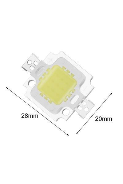 LEDONLİNE 12v 10w Power Led Çipi Günışığı Işık 10 Watt Projektör Cob Ledi 900lm