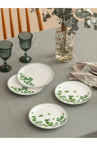 LC Waikiki HOME 19 Cm Floral Patterned Ceramic Cake Plate - Set of 4