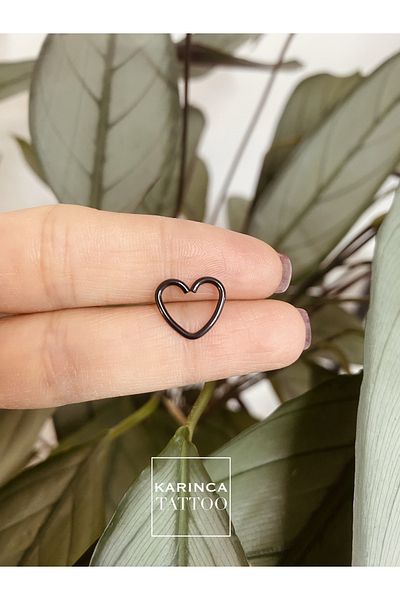 Karınca Piercing Black Heart Ring Forward Helix Tragus Snug Daith Rook Ear Cartilage Piercing