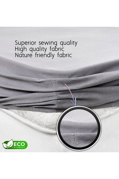 ATACA TEKSTİL Single Person Elastic Sheet Quality Fabric 100% Cotton, Sheet Cover Set, Breathable Fabric 90x200